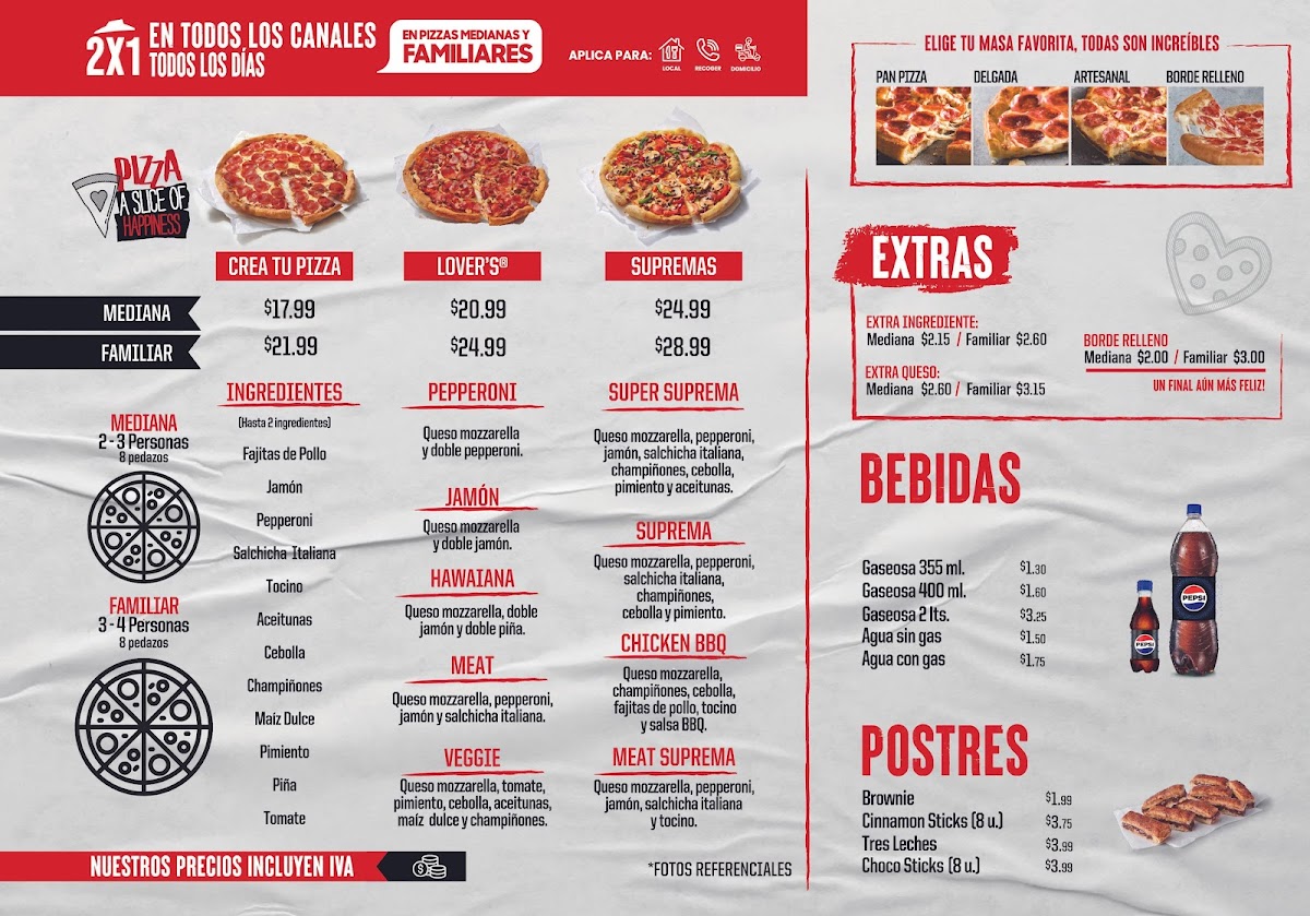 Menu Pizza Hut Plaza Las Americas-1